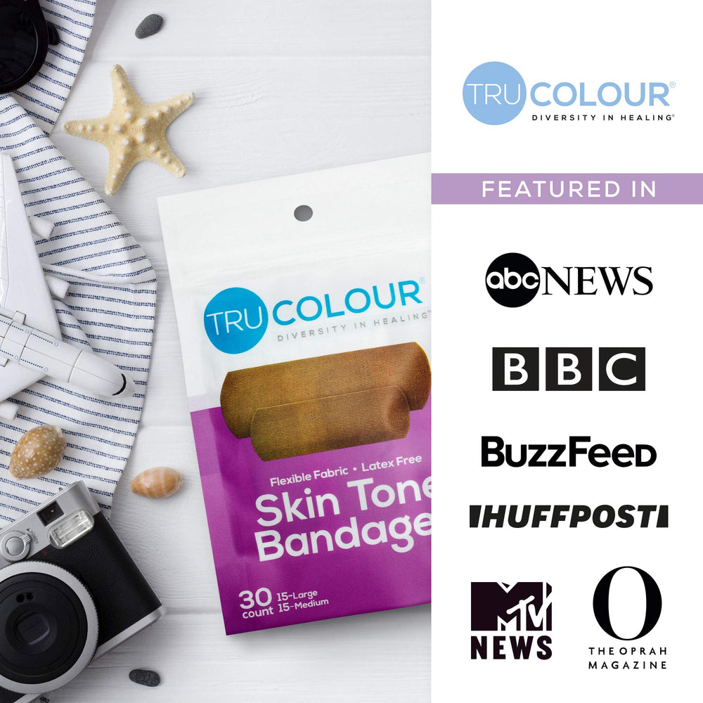 Tru-Colour bandages in medium and large sizes ready for various scrapes
