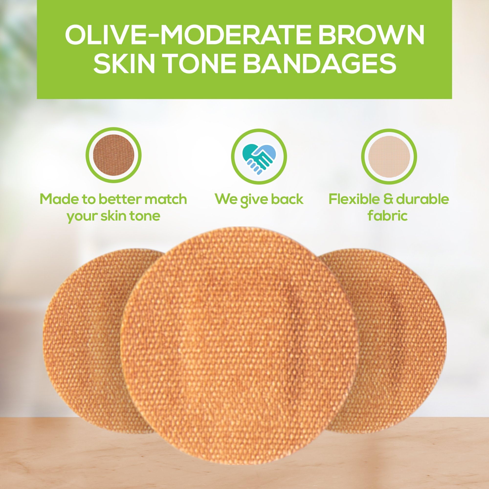 Tru-Colour latex-free bandages minimize irritation for sensitive skin