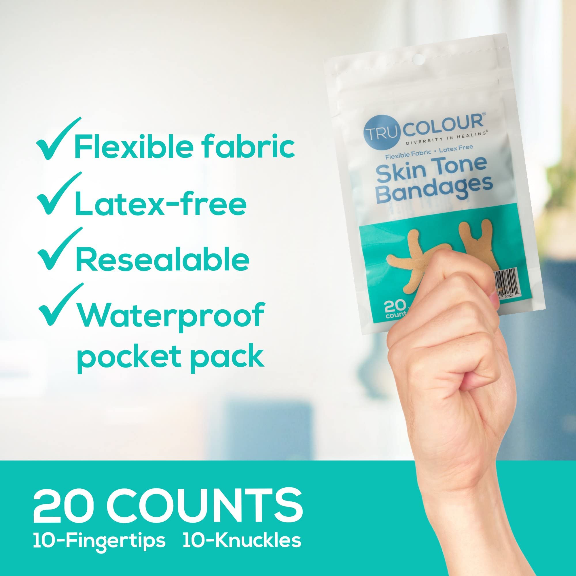 Tru-Colour latex-free bandages safe for sensitive skin