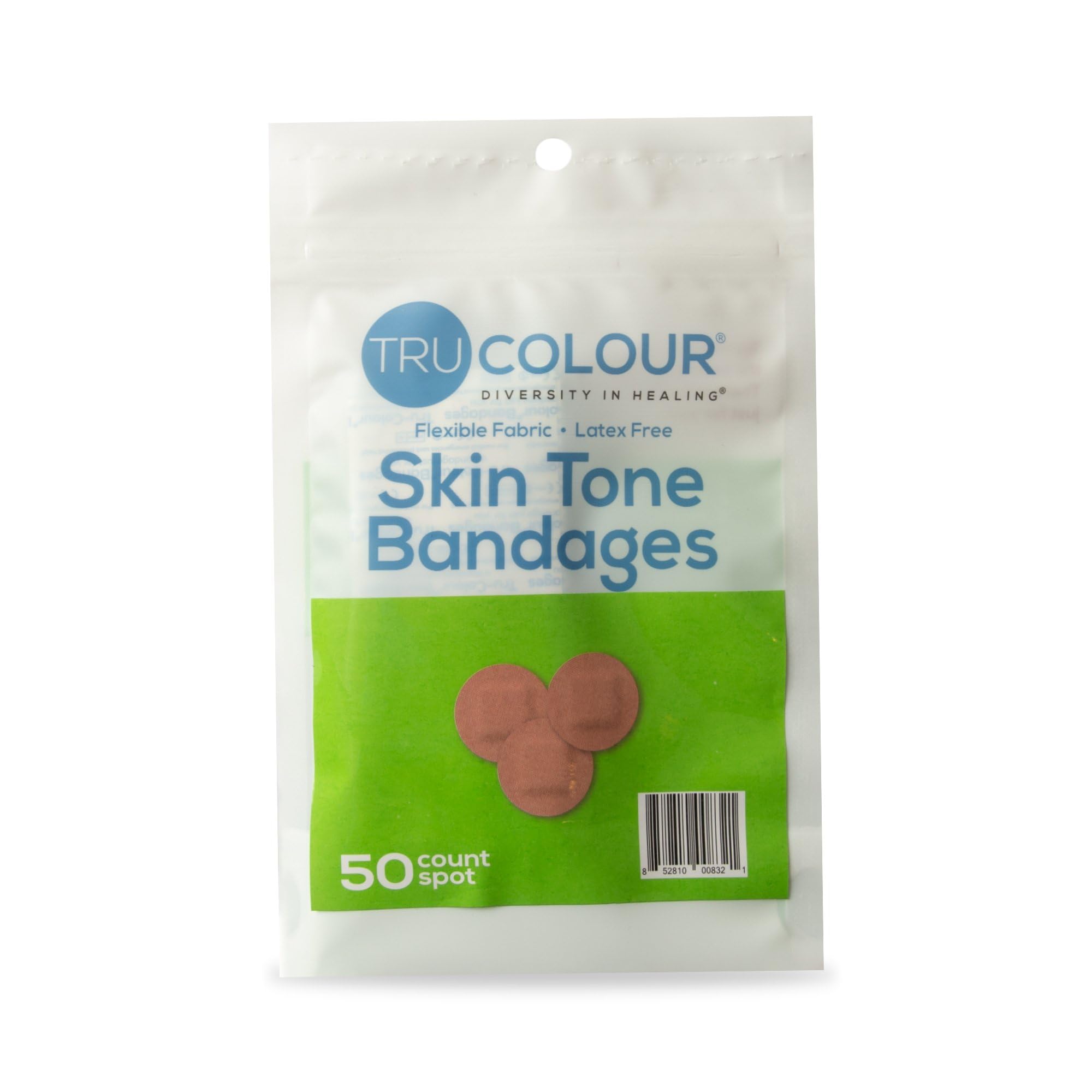 Tru-Colour olive skin-tone bandages close-up showing flexible fabric for comfort
