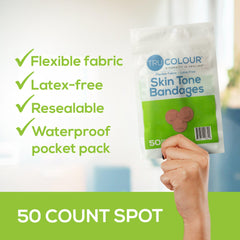 Tru-Colour olive waterproof bandages on skin during activity
