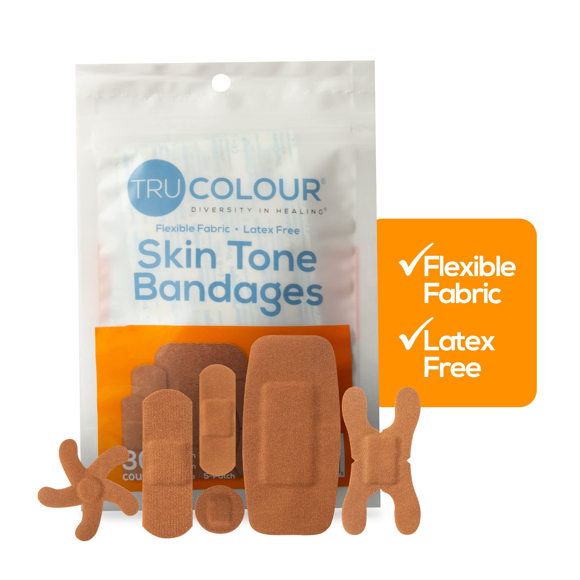 Tru-Colour Skin Tone Bandages fabric close-up highlights breathable material