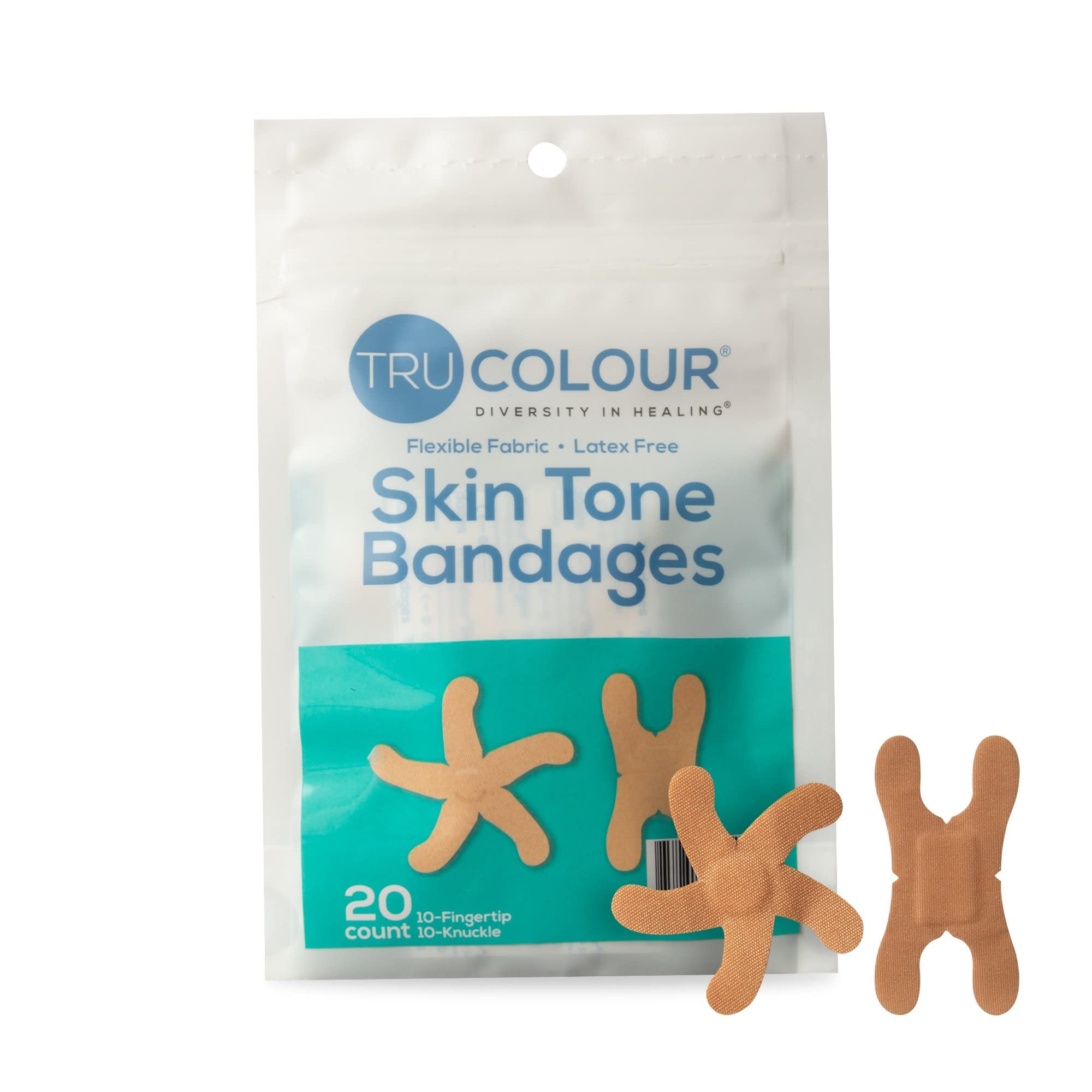 Tru-Colour skin-tone knuckle bandages pack for discreet protection