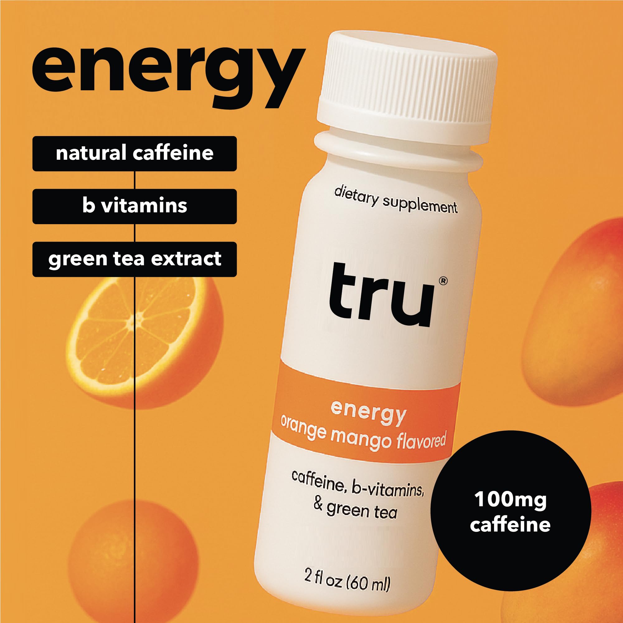 Tru Energy Shot pack-12-bottles illustrating portable keto-friendly energy supply.