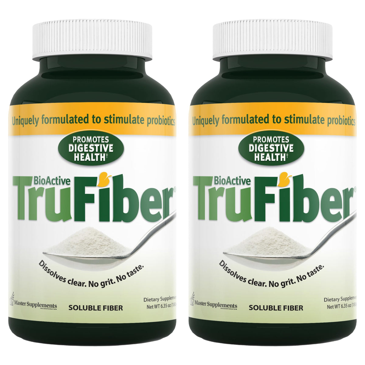 TruFiber powder dissolves clearly in water for easy daily use and gut support.