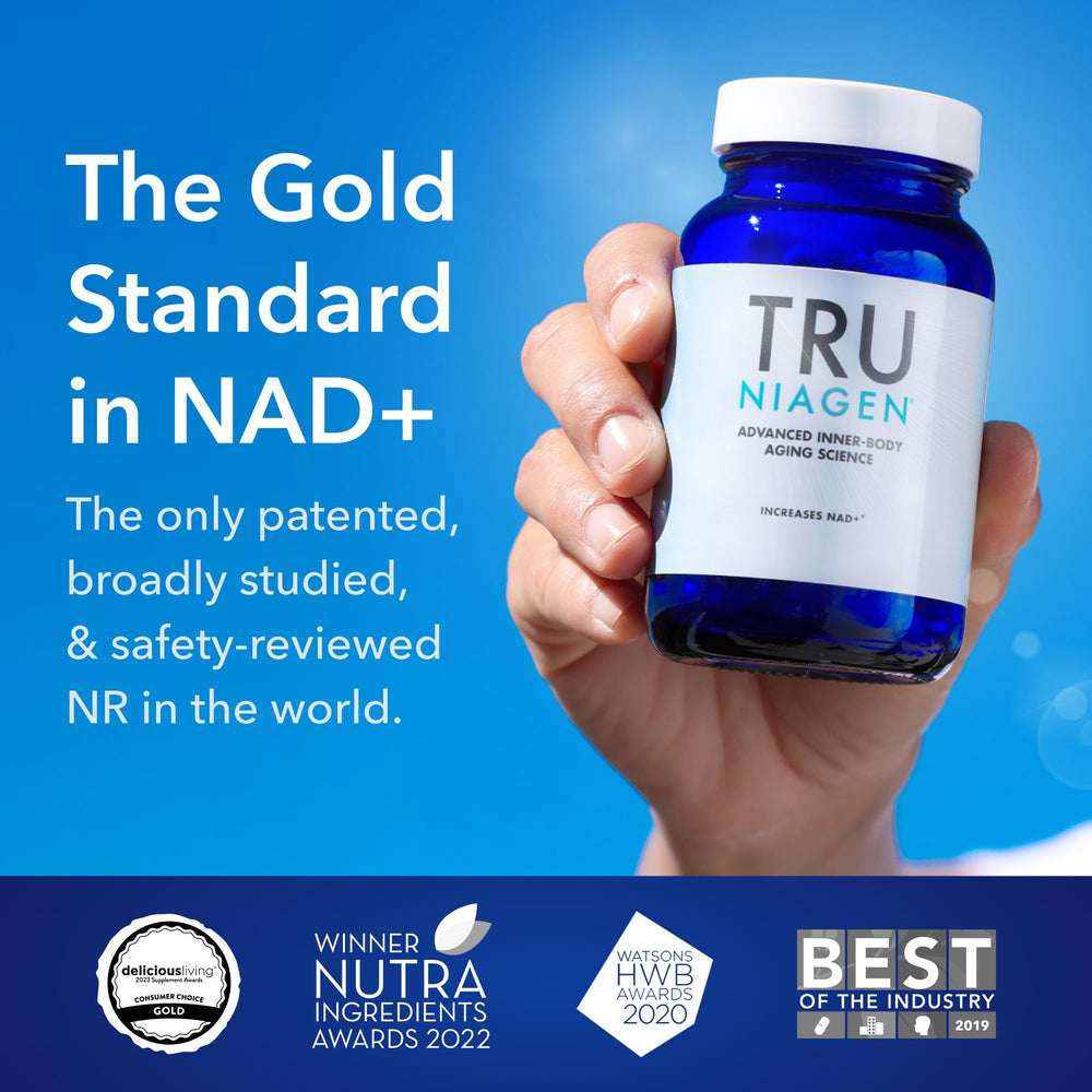 TRU NIAGEN USA-made badge indicating high-quality manufacturing