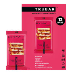 TRUBAR Get In My Belly PB & Jelly bar wrapped, a convenient plant-based snack.