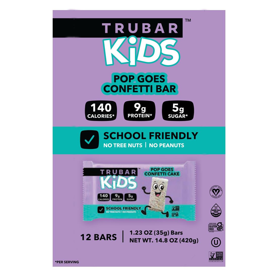 TRUBAR individually wrapped bars travel-ready for school and on the go.