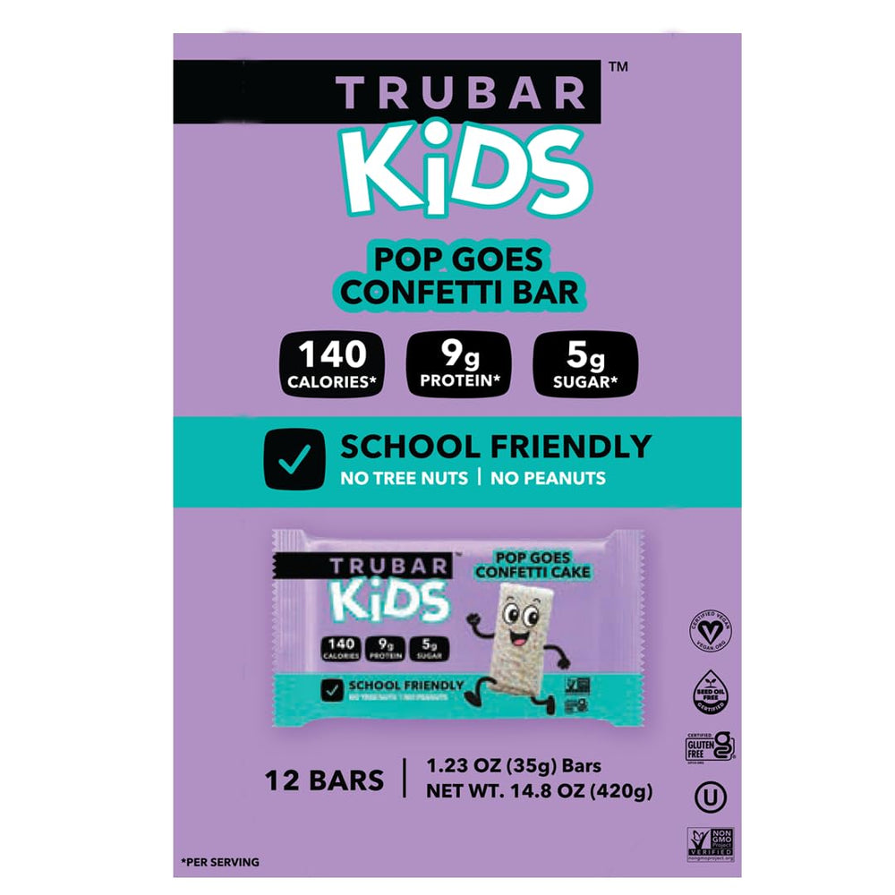 TRUBAR individually wrapped bars travel-ready for school and on the go.