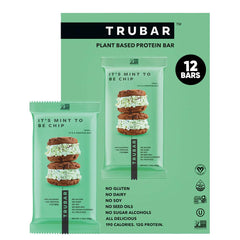 TRUBAR Its Mint To Be Chip bar front view, refreshing post-workout snack.