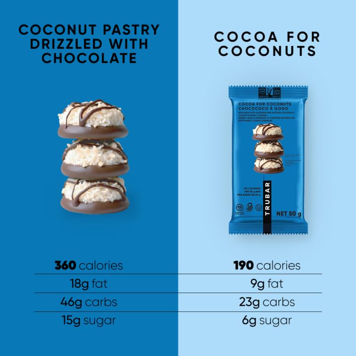 TRUBAR vegan protein bar on-the-go pack, convenient for gym or office.