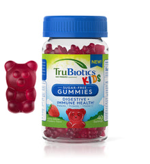 TruBiotics Kids probiotic strawberry bottle front for daily use