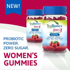 TruBiotics sugar-free gummy label close-up