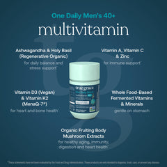 True Grace Men 40+ tablets closeup of fermented minerals and chelated nutrients