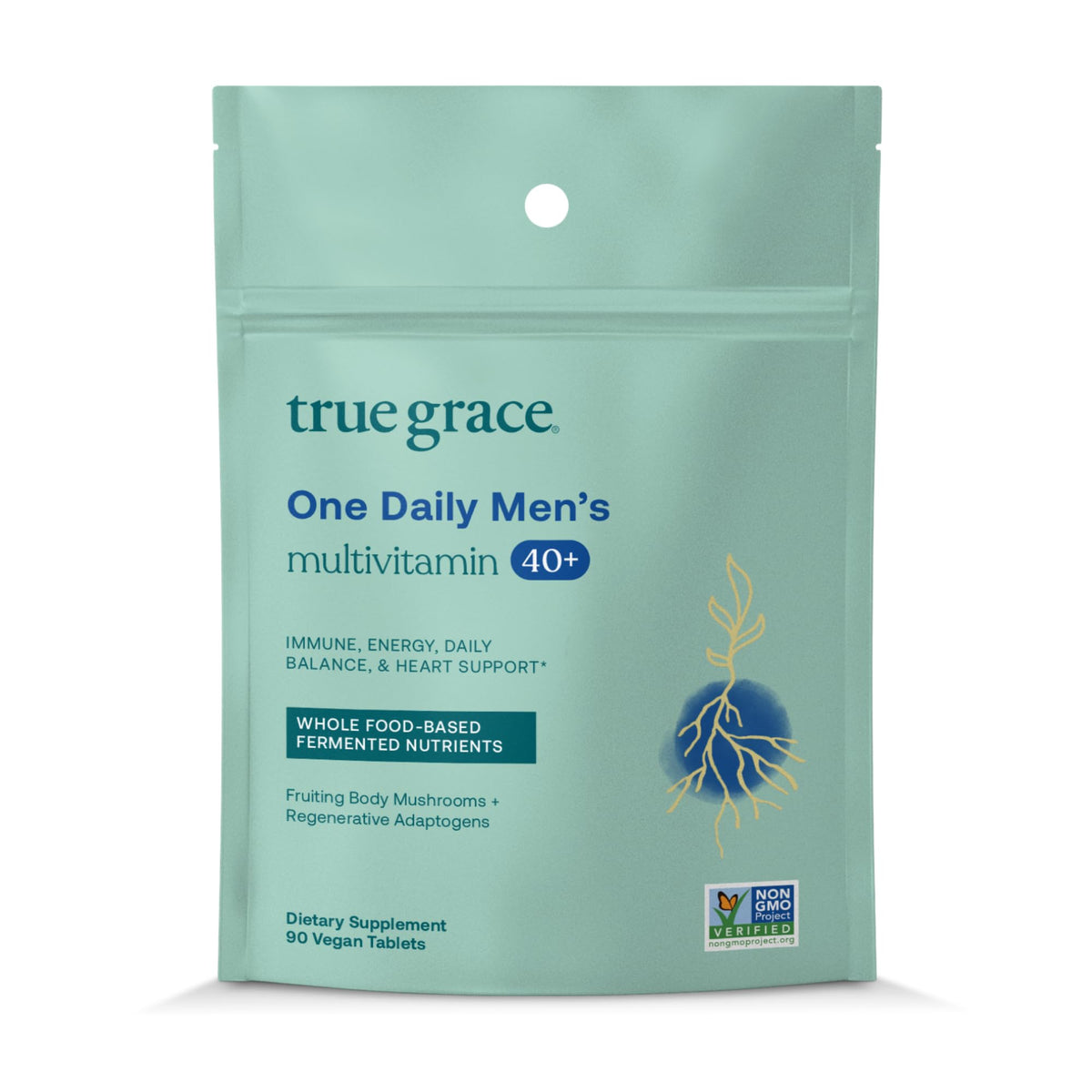 True Grace men's 40+ multivitamin bottle for daily wellness