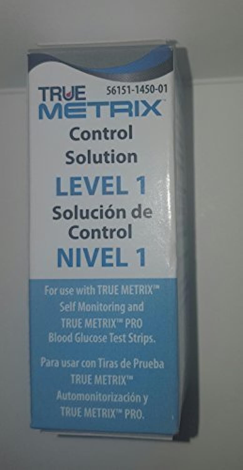 TRUE METRIX botella de solución de control Nivel 1 para verificación de precisión del glucómetro