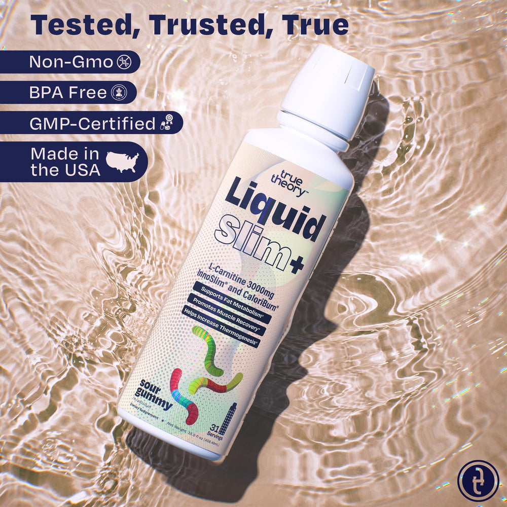 True Theory Liquid Slim nutrition label provides clear information for informed choices.