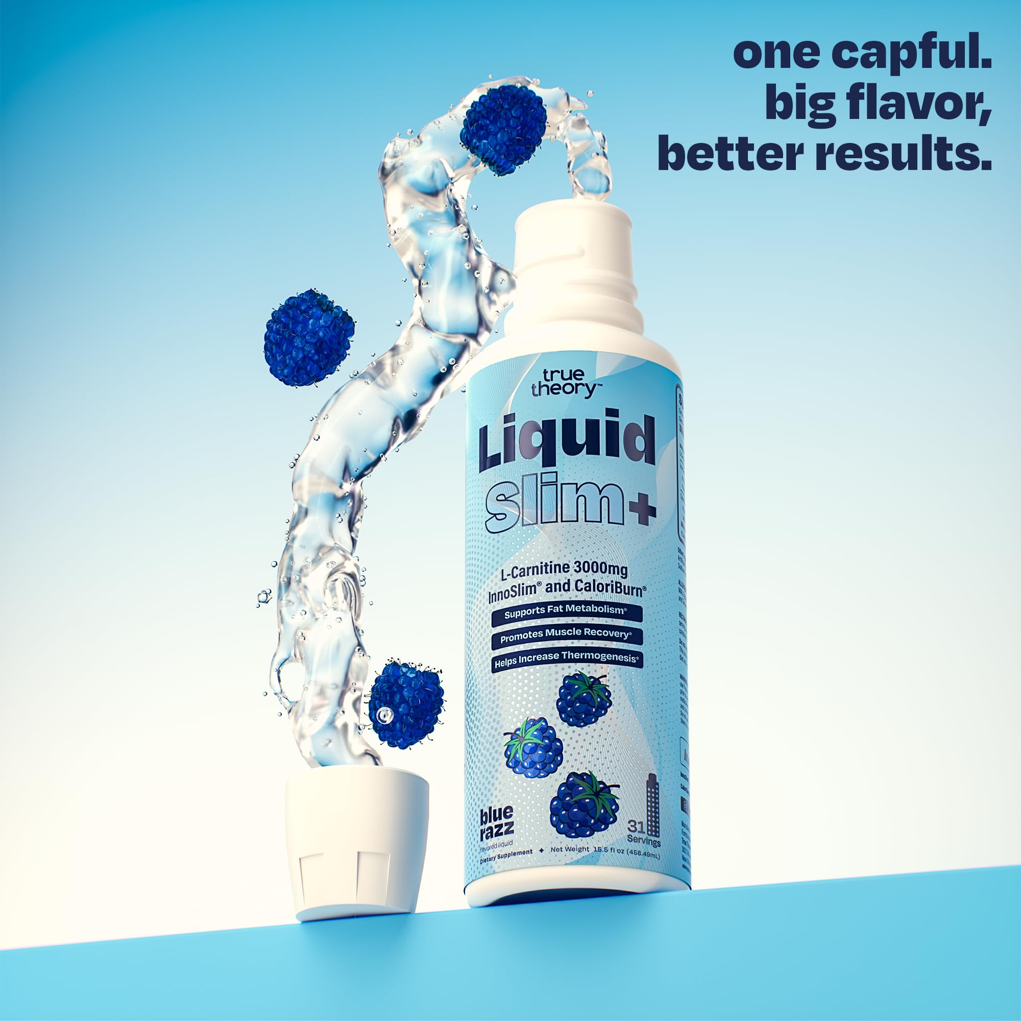 True Theory Liquid Slim serving count displays 31 servings for value