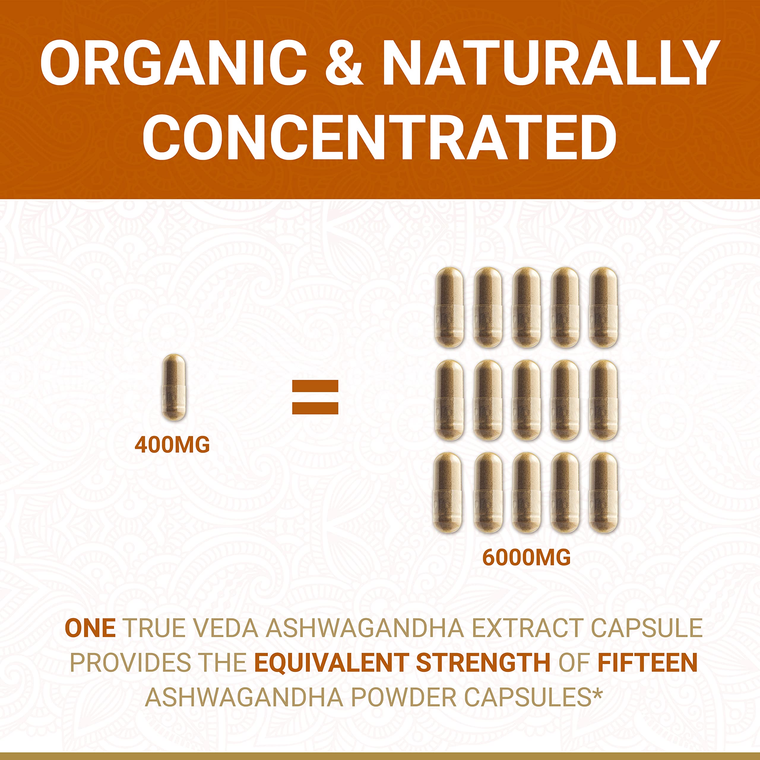 True Veda Ashwagandha capsules offer vegan-friendly KSM-66 for convenient daily use.