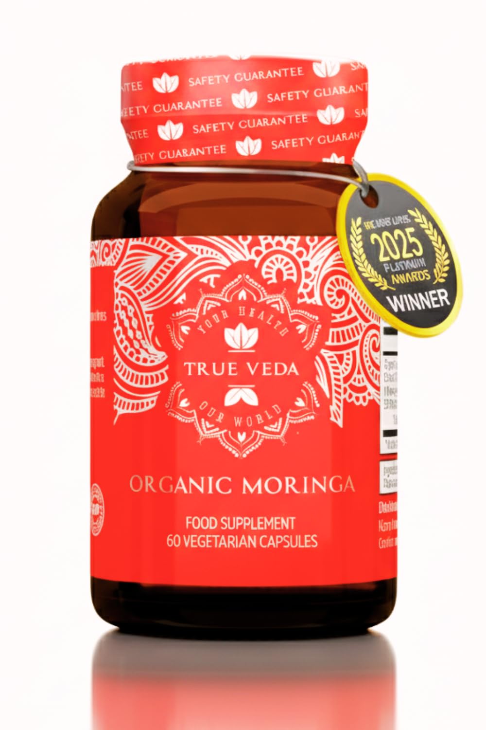 True Veda Moringa capsules bottle for daily wellness support