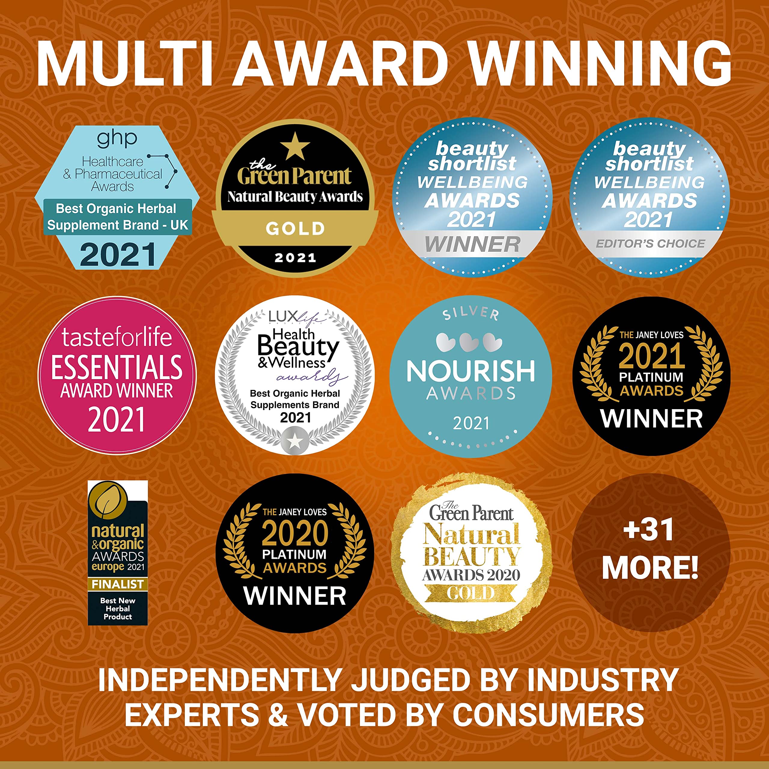 True Veda USDA Organic certification label signals purity and trusted sourcing.