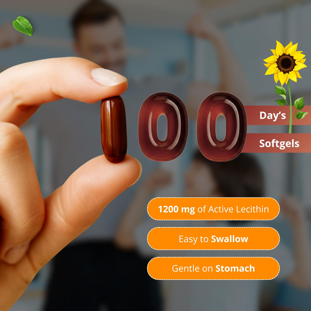 TRUEMED sunflower lecithin bottle emphasizing USA-made manufacturing and quality