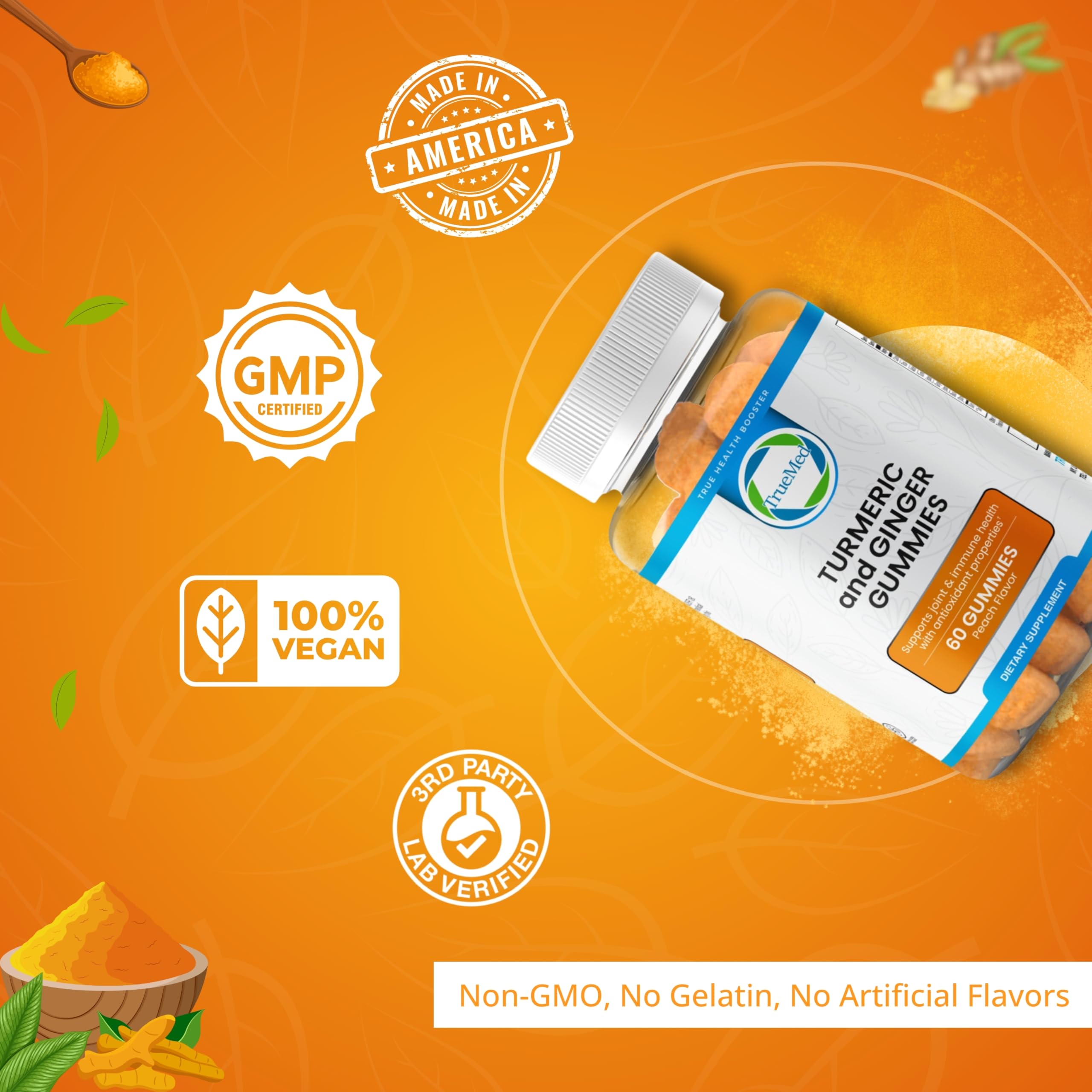 TRUEMED gummies on-the-go in a small bag for travel and daily use