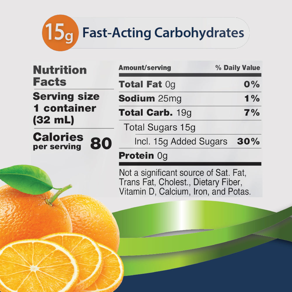 TRUEplus glucose gel orange texture shows smooth, easy-to-swallow consistency.