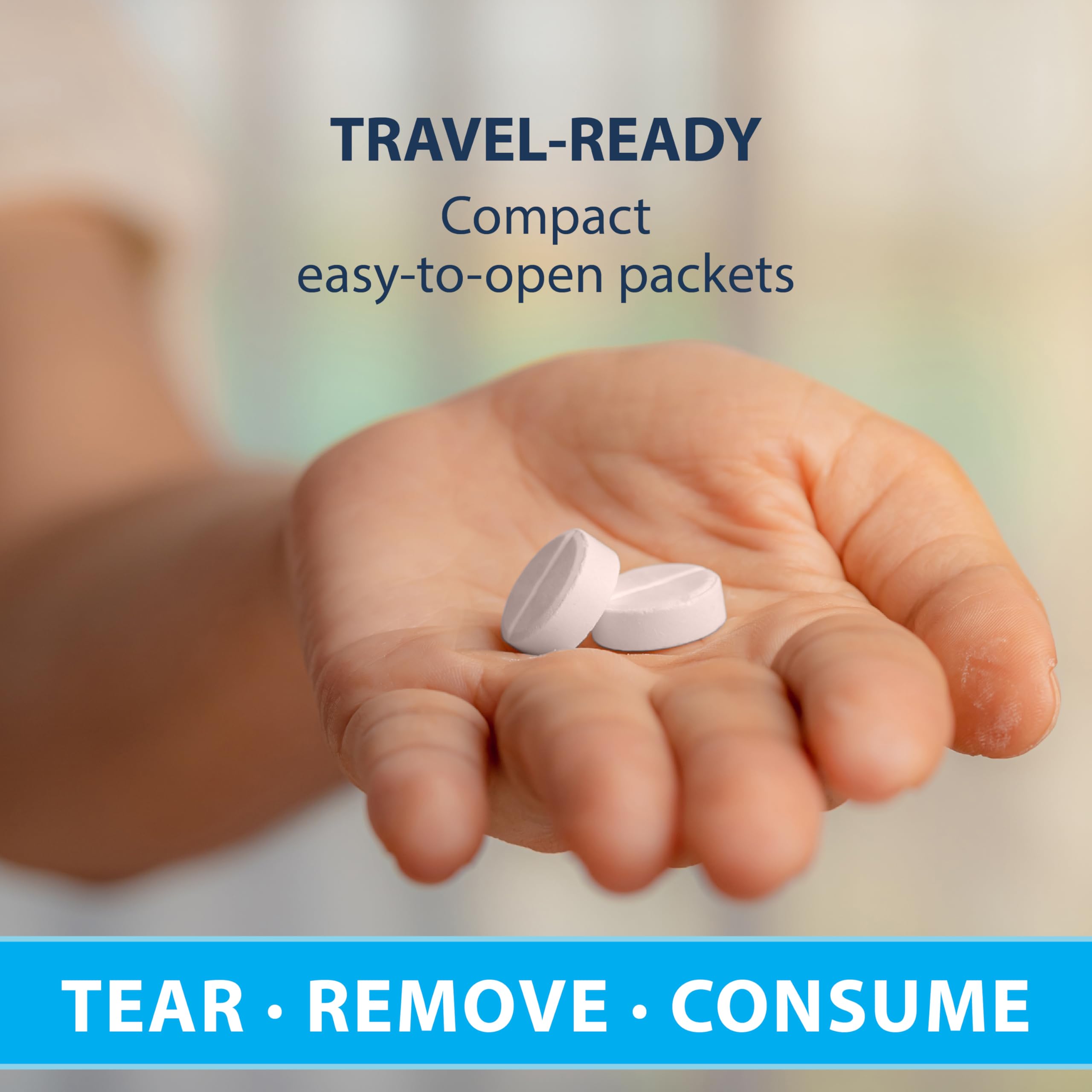 TRUEplus Soft Tabs being held to show chewable format.