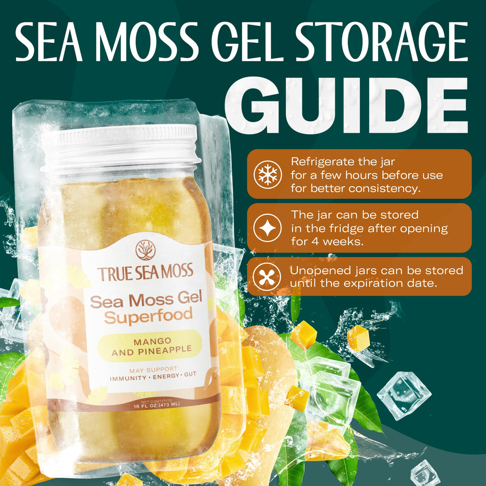 Daily-use TrueSeaMoss gel added to drinks or yogurt