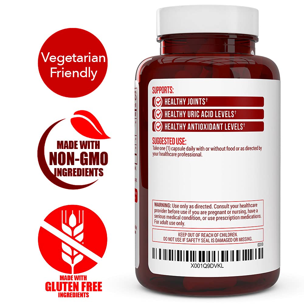 Truevantage Nutrition 1500 mg tart cherry per serving label close-up