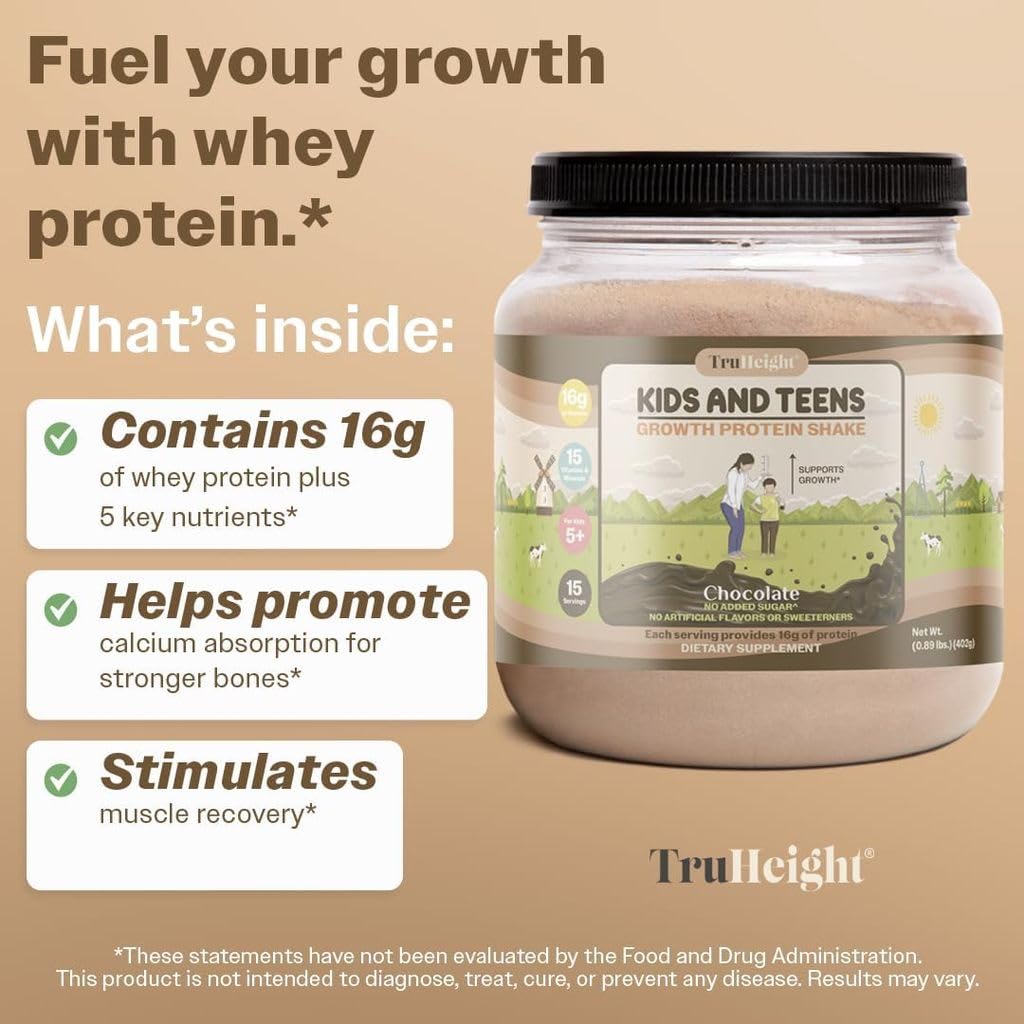 Glass with mixed TruHeight shake ready to drink for convenient nutrition.