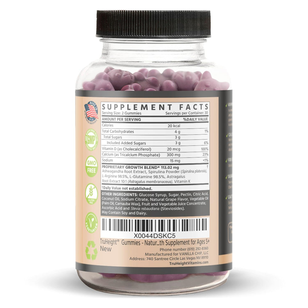 Child taking TruHeight gummies for daily growth support
