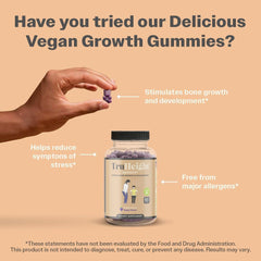TruHeight label shows ingredients supporting calcium absorption