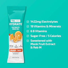 TRULABS Hydrate Orange Twist packets ready to mix