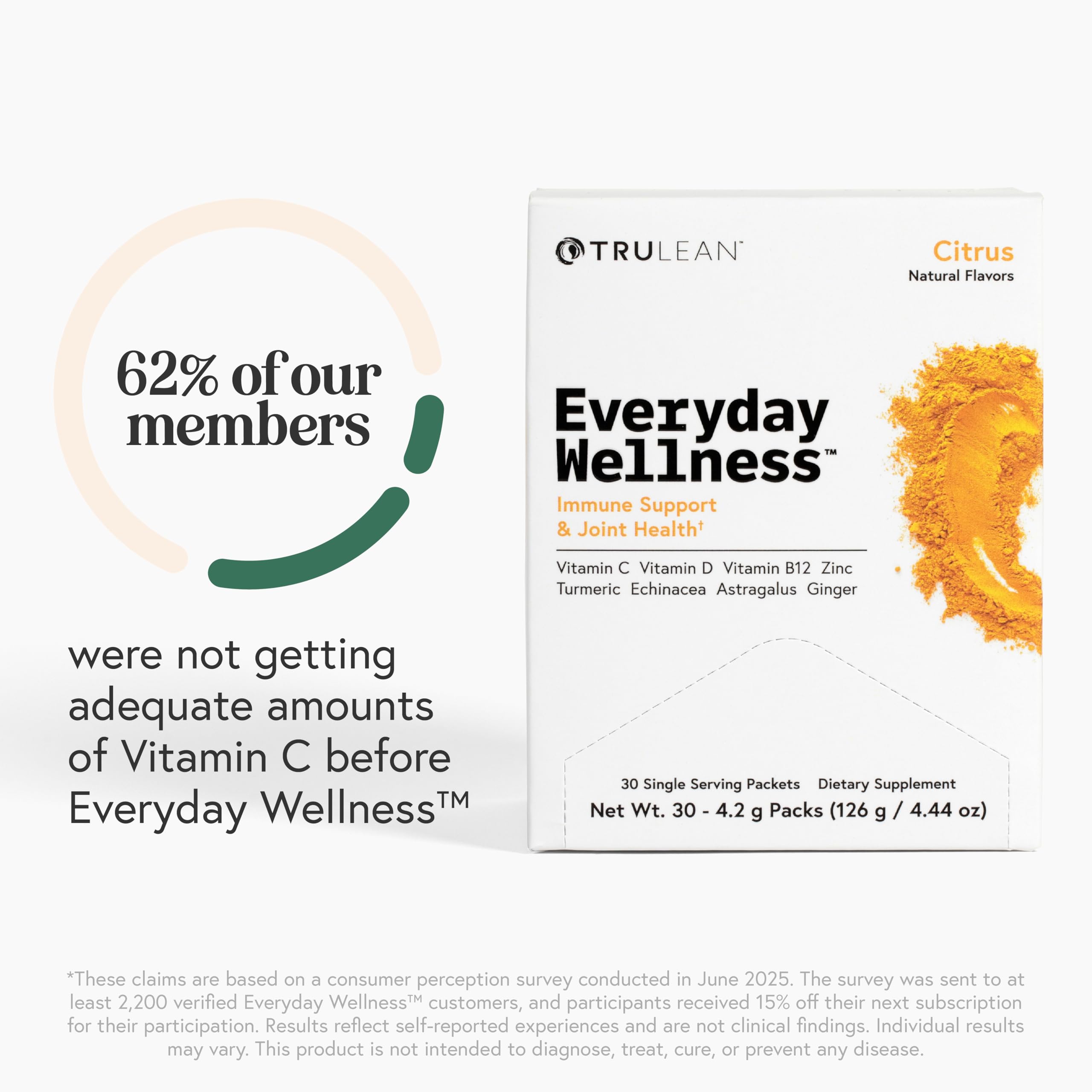 TRULEAN Everyday Wellness Shot on-the-go pack ideal for a gluten-free daily ritual