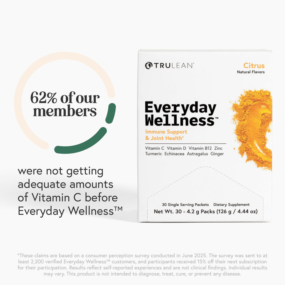 TRULEAN Everyday Wellness Shot on-the-go pack ideal for a gluten-free daily ritual