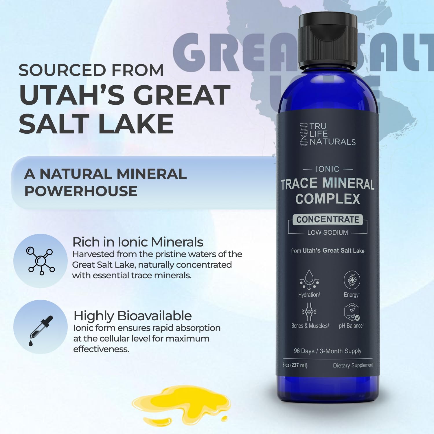 TRULIFE NATURALS Trace Mineral Complex origin from Great Salt Lake authenticity