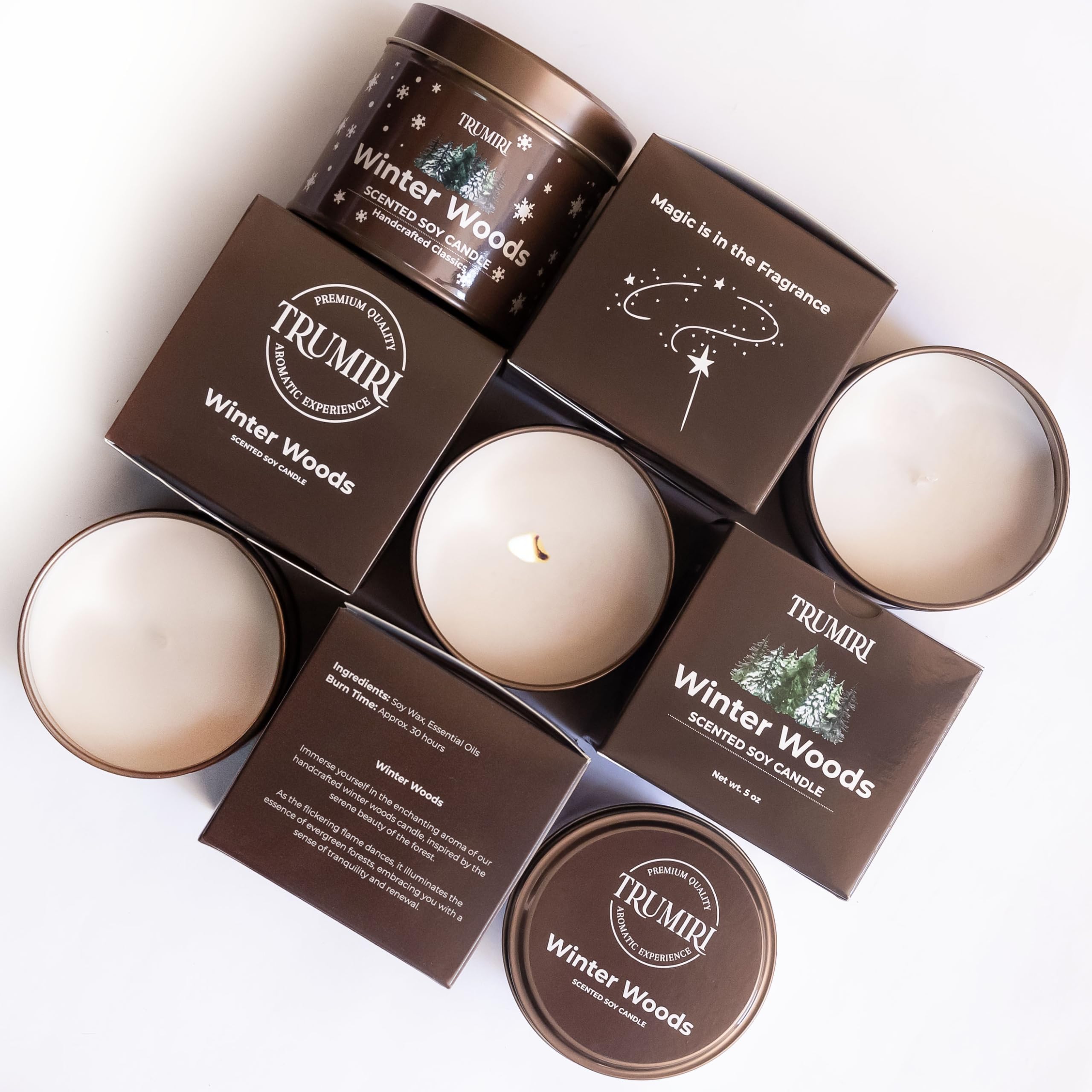 TRUMIRI Winter Woods: aroma suave para relajación nocturna.