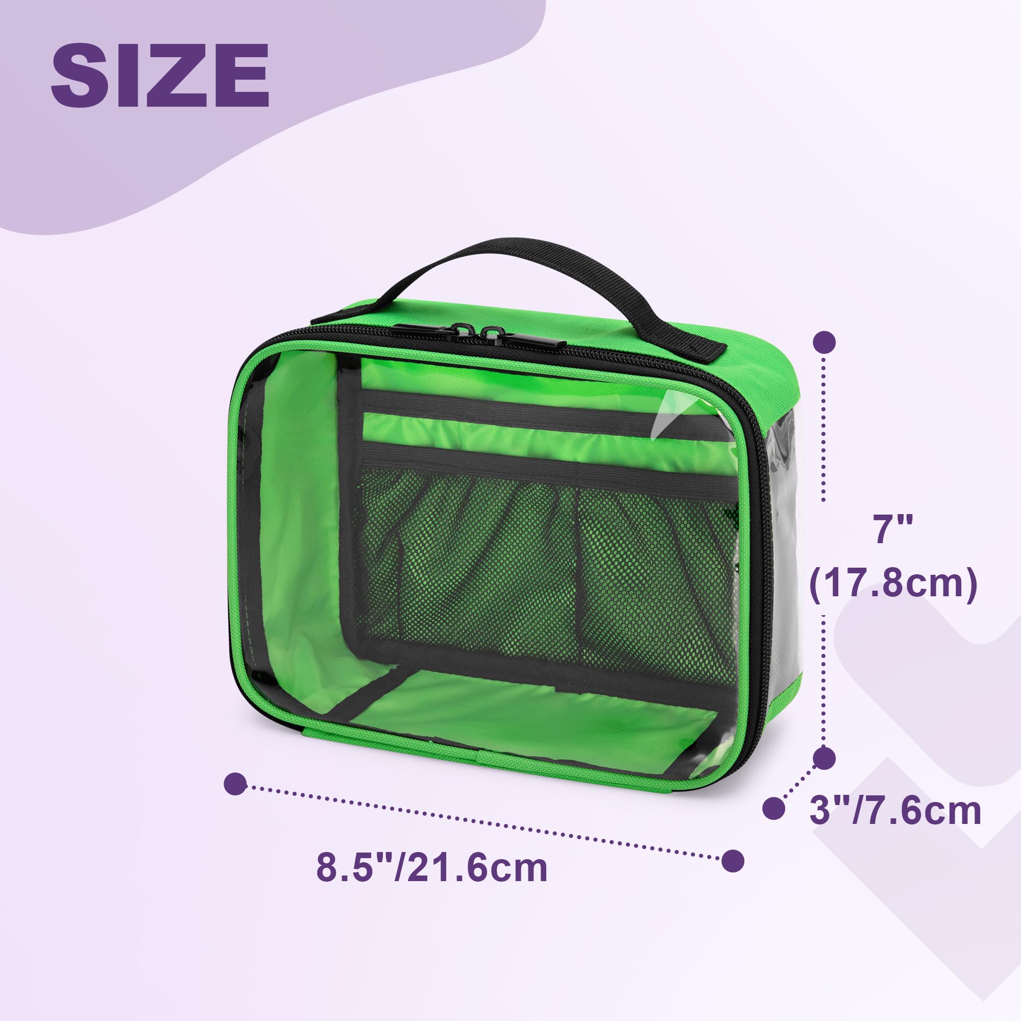 Trunab first aid bag compact 8.5 by 7 by 3 inches for travel and storage.
