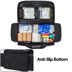 Trunab first aid bag side and back pockets store extra supplies