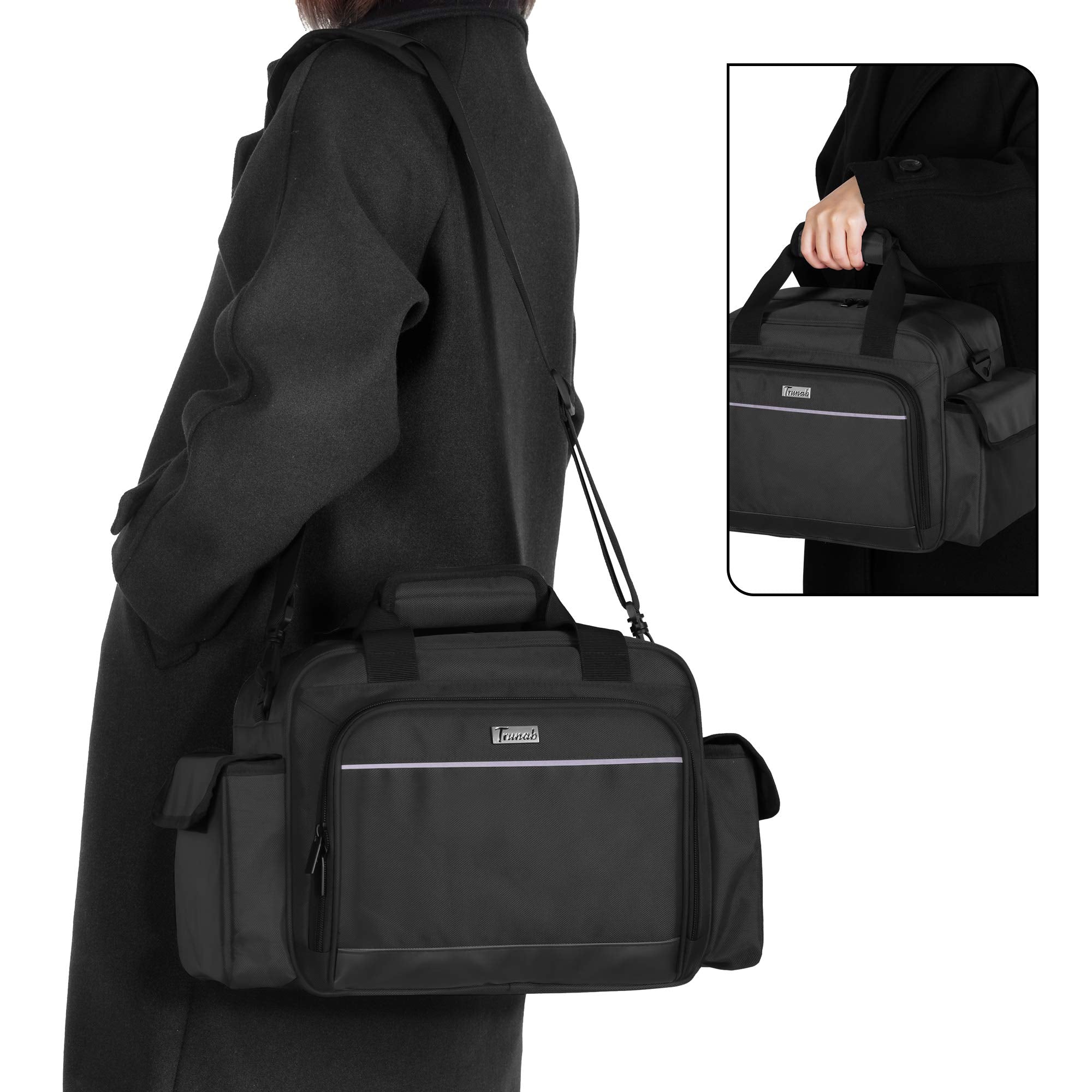 Trunab Home Health Nurse Bag back pocket with ID window for fast recognition