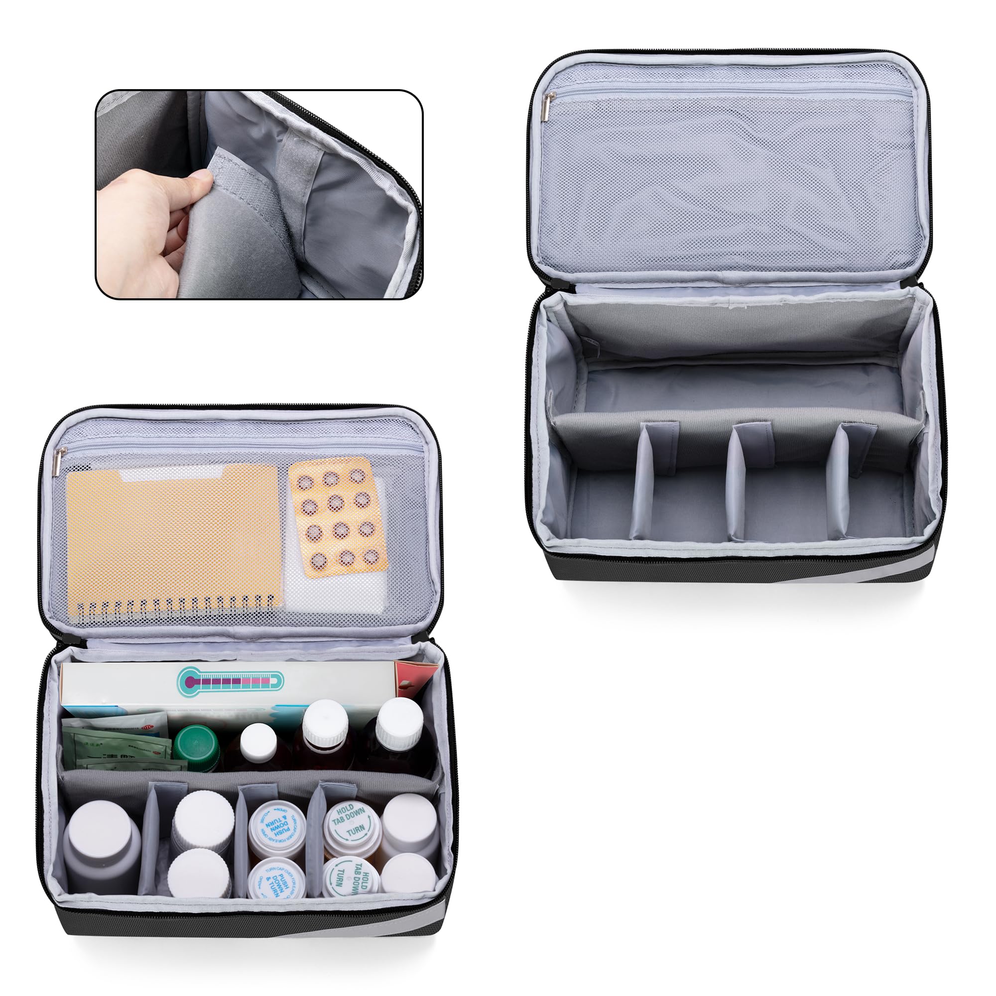 Trunab lockable dual zipper keeps contents secure and accessible.