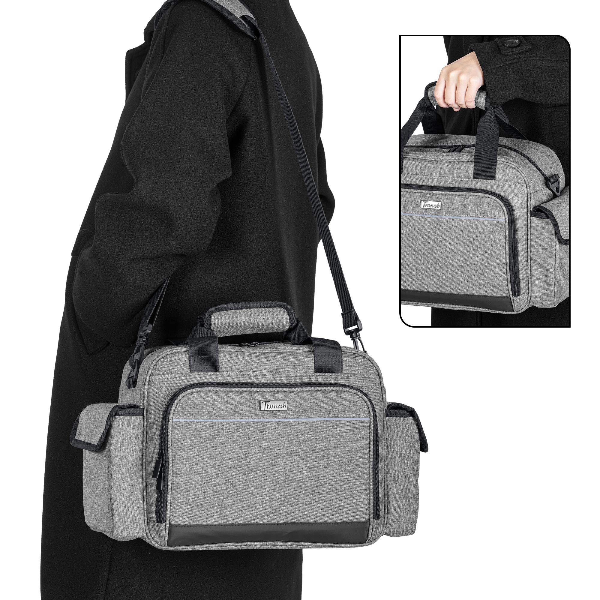 Trunab nurse bag reflective strip helps locate the bag in low light.