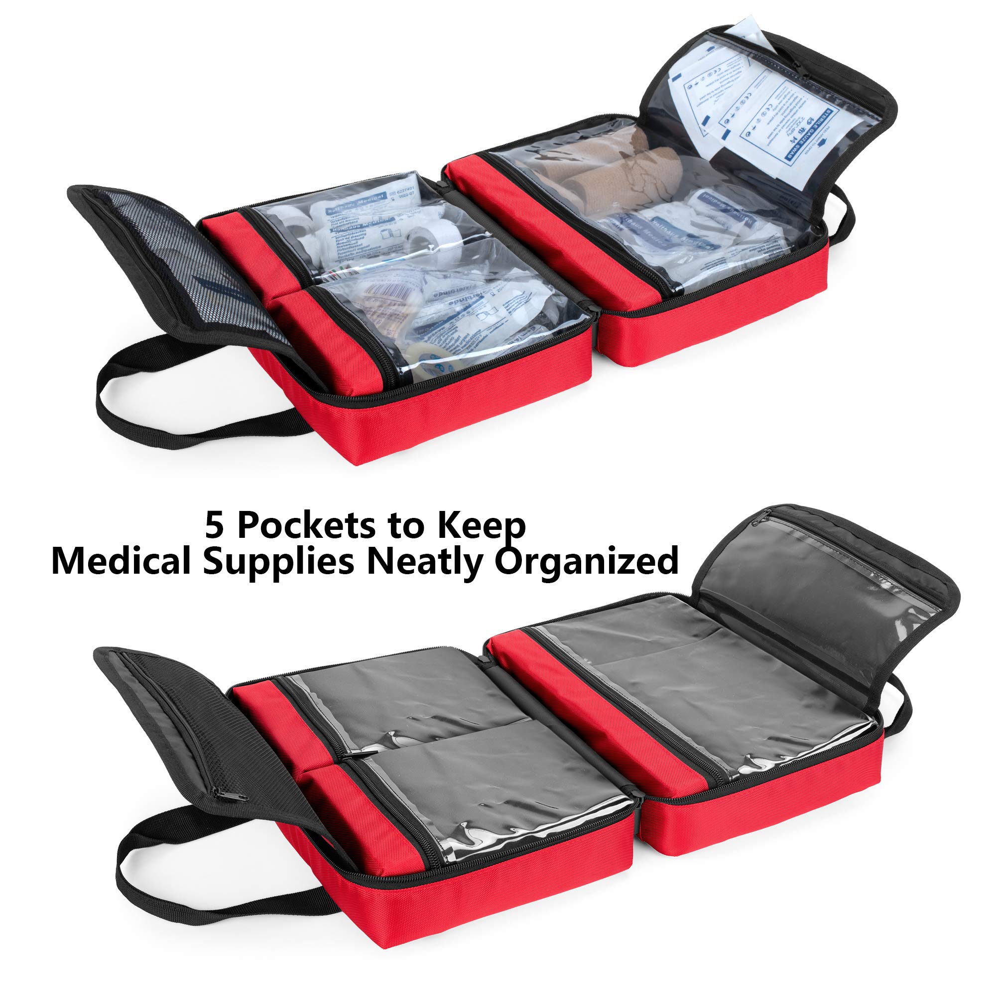 Trunab trauma bag interior pockets for organized essentials.