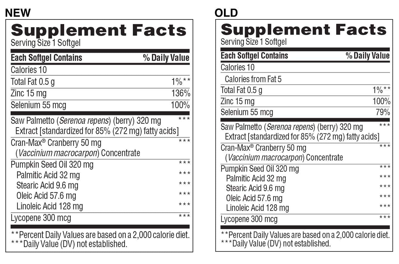 TruNature Prostate Health Complex bottle label shows ingredients for urinary support.