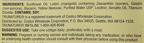 Back panel of TruNature Vision Complex shows ingredients for informed use