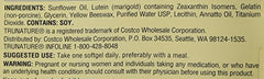 Back panel of TruNature Vision Complex shows ingredients for informed use