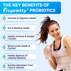 Digestive balance scene suggests bloating relief and regularity on daily use.