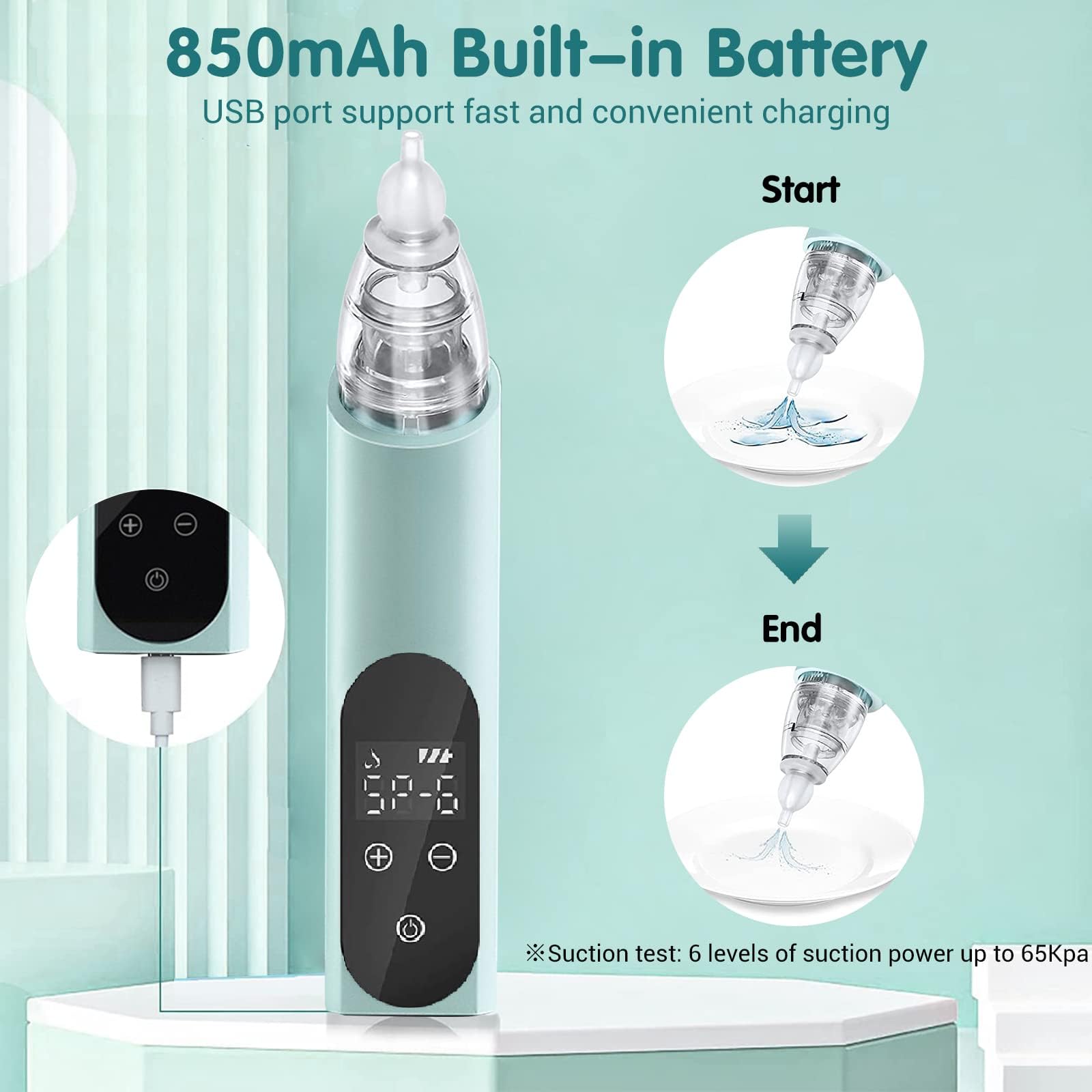 TRUSTV rechargeable-battery-usage emphasizing long life with up to a month between charges.